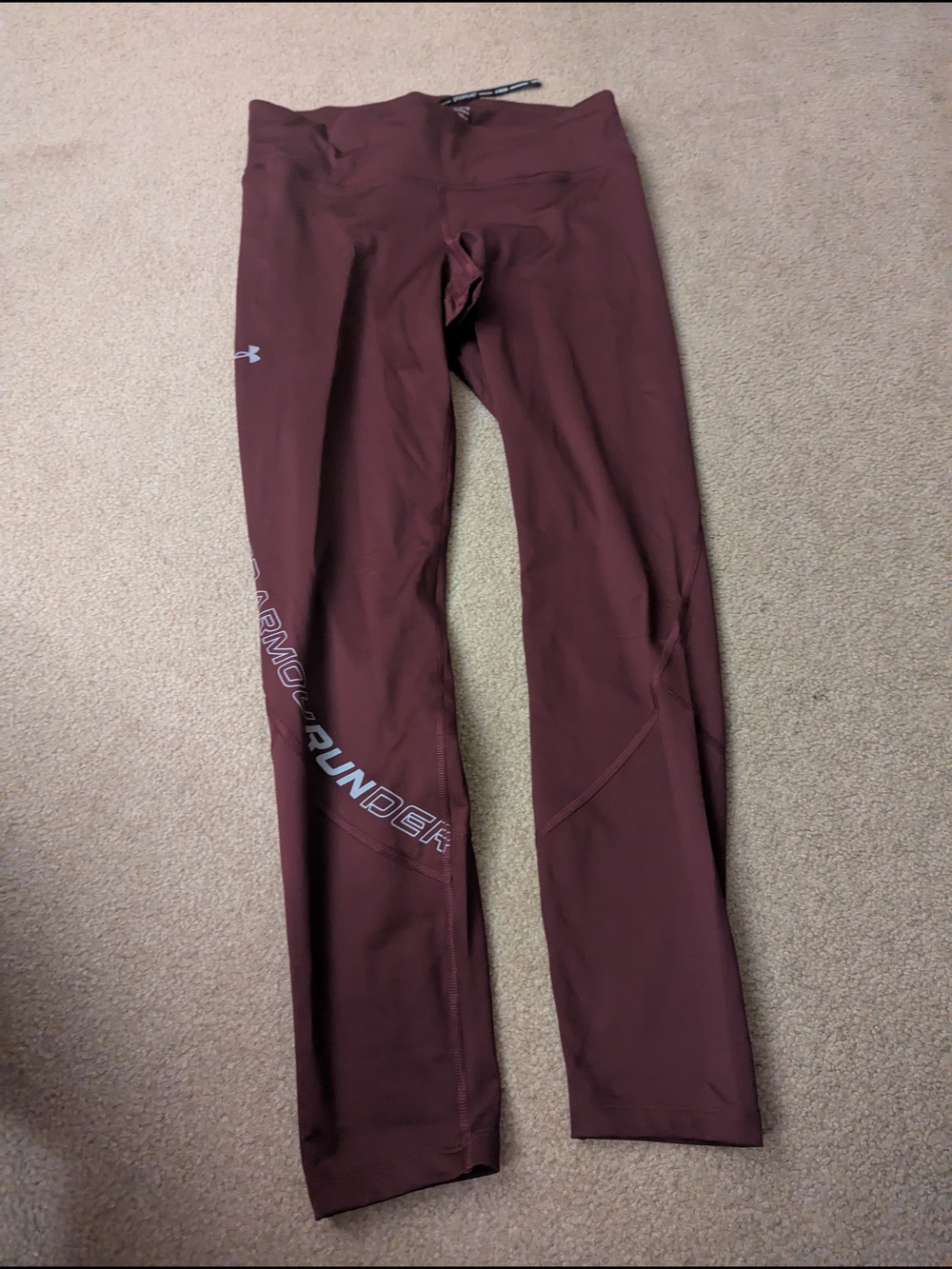 Under Armour Womens Maroon Running Leggings